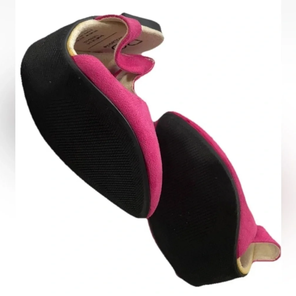 ROLLO'S Vibrant Pink Ankle Flats Shoes - Take along fold up shoes